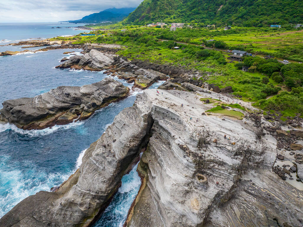 石梯坪海岸全景空拍壯麗